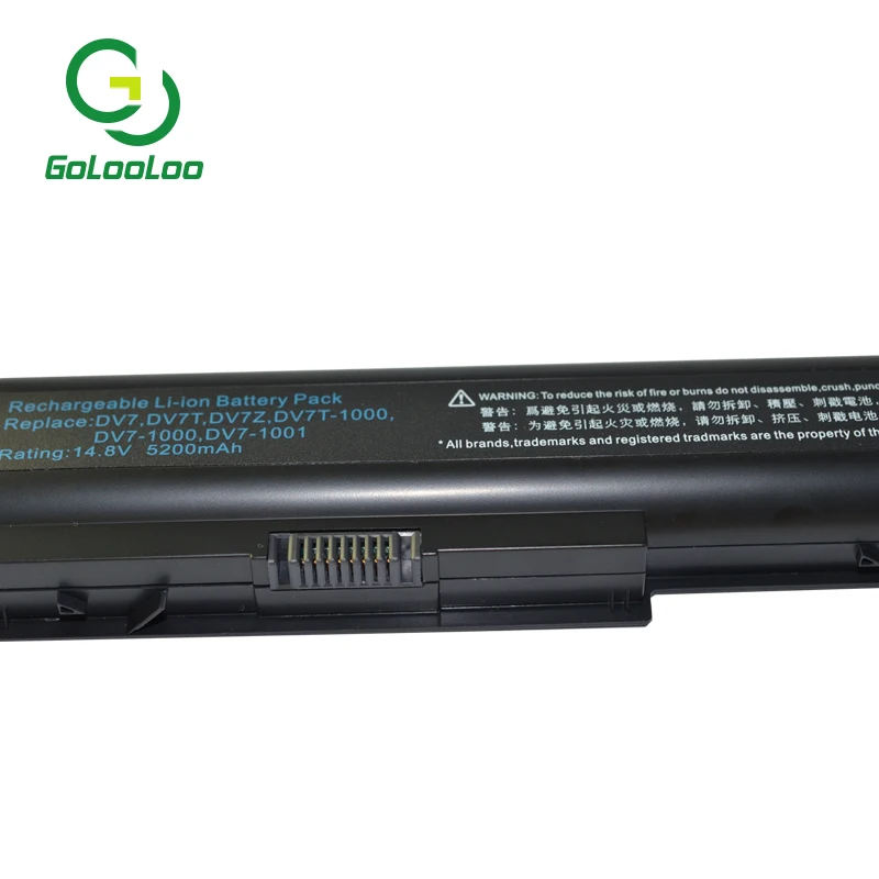 Golooloo 11 1 V батарея для hp павильон DV7 DV7-1000 dv7-1200 dv7-2200 dv7-3100 dv7t dv7z dv7t-1000 DV8 dv8t dv7-2000 dv7-2100 |
