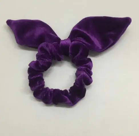 Violet Новое поступление, Модные женские милые бархатные резинки для волос с бантиком, милые резинки для волос, аксессуары для волос для девушек, держатель для конского хвоста - Цвет: Violet