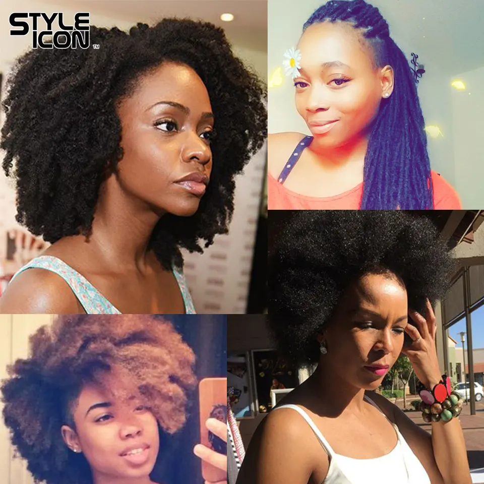 

Styleicon Afro Kinky Bulk Human Hair Brazilian Remy Afro Kinky Bulk 50 Gram /Pcs Kinky Curly Hair Crochet For Braids No Weft