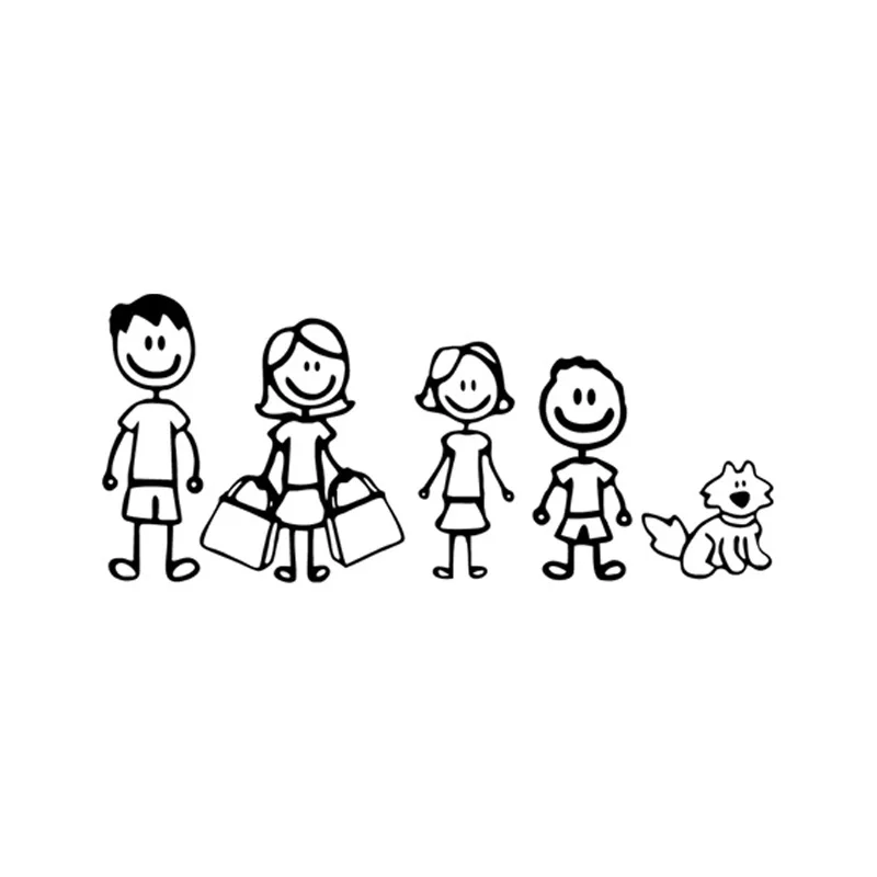 18 5*8 см модная наклейка We Are FAMILY Car Мультяшные мотоциклетные виниловые наклейки