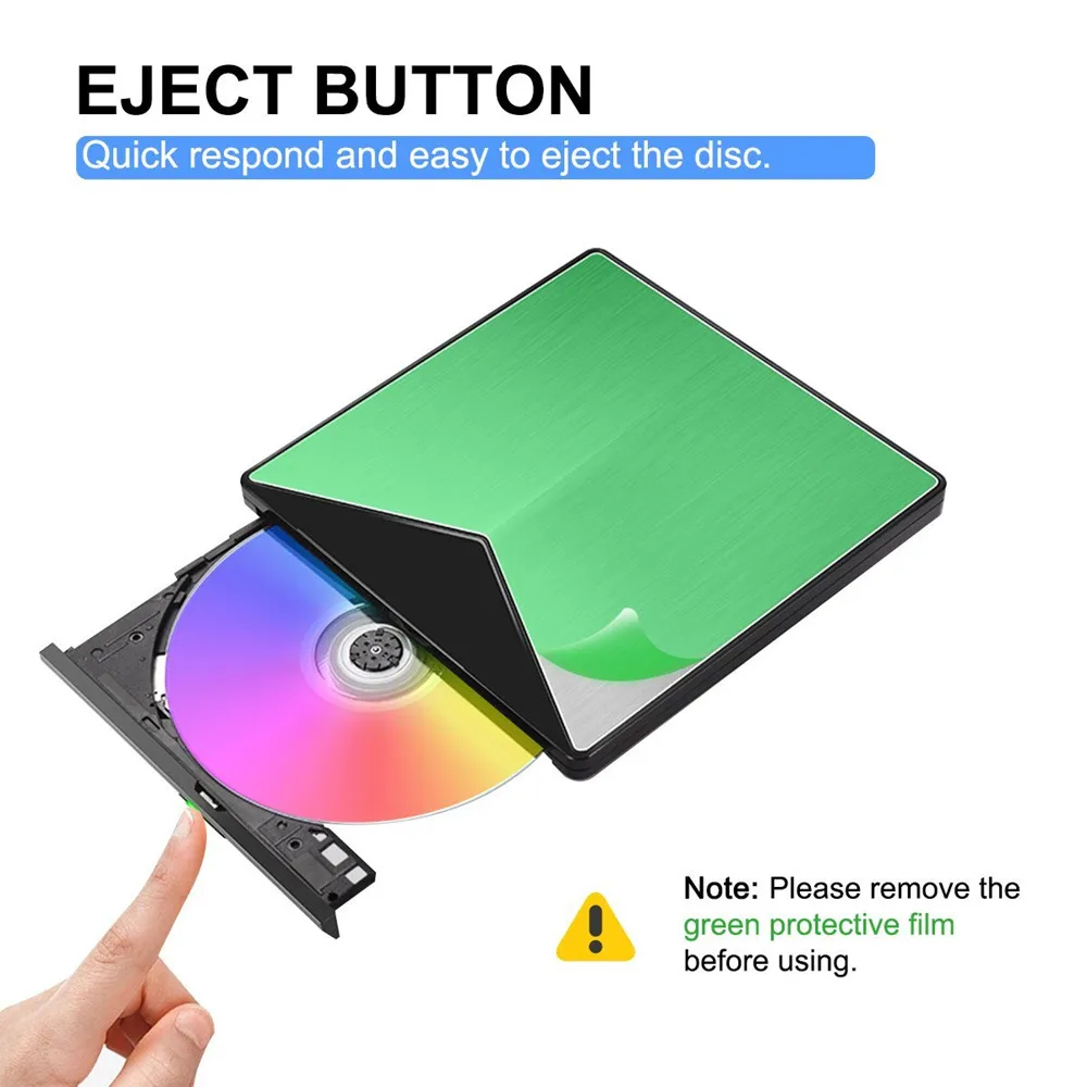 USB 3 0 портативный CD DVD / RW диск тонкий DVD/CD ROM перезаписывающая горелка для ноутбука