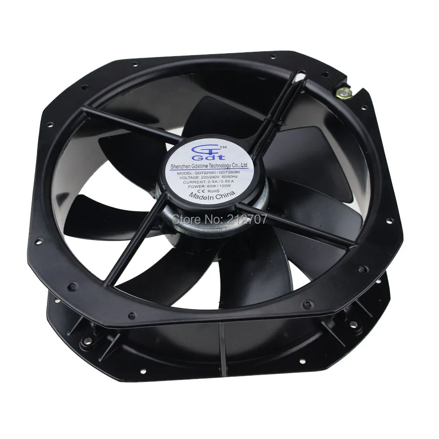 Gdstime 28080 280 мм x 80 шариковый подшипник 100 Вт 220 В AC охлаждающий вентилятор|ac cooling