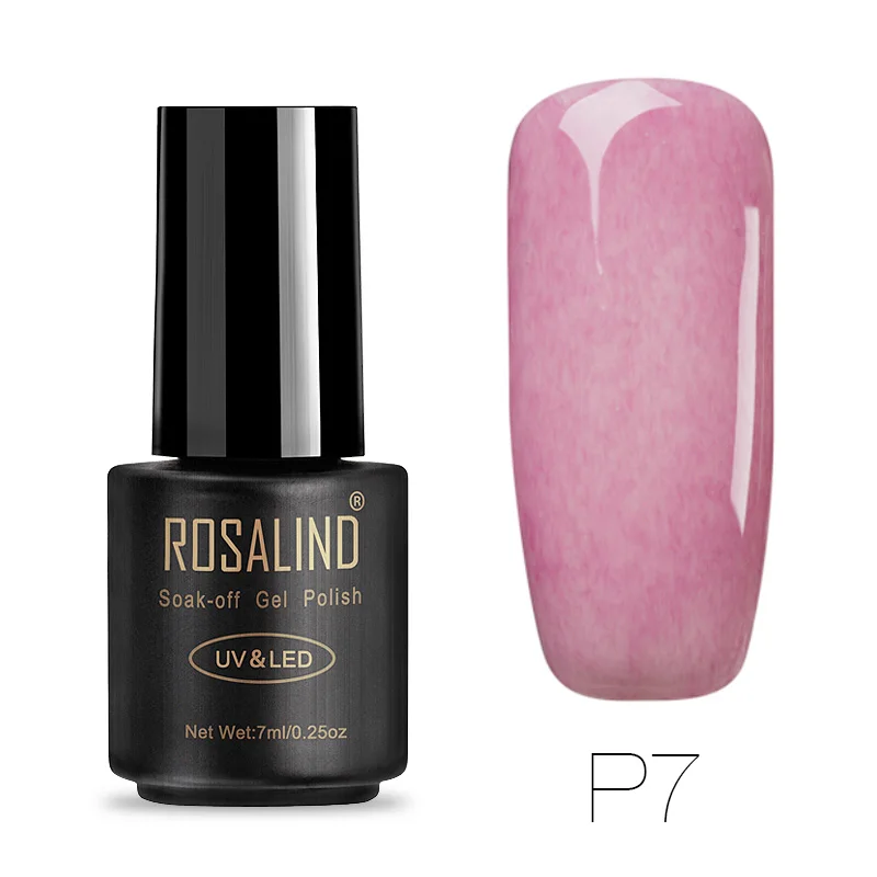 P07 ROSALIND 7 мл Лак для ногтей искусственный мех эффект P01-26 гель лак для ногтей Дизайн ногтей УФ светодиодный отмачиваемый гель белый лак набор для маникюра - Цвет: P07