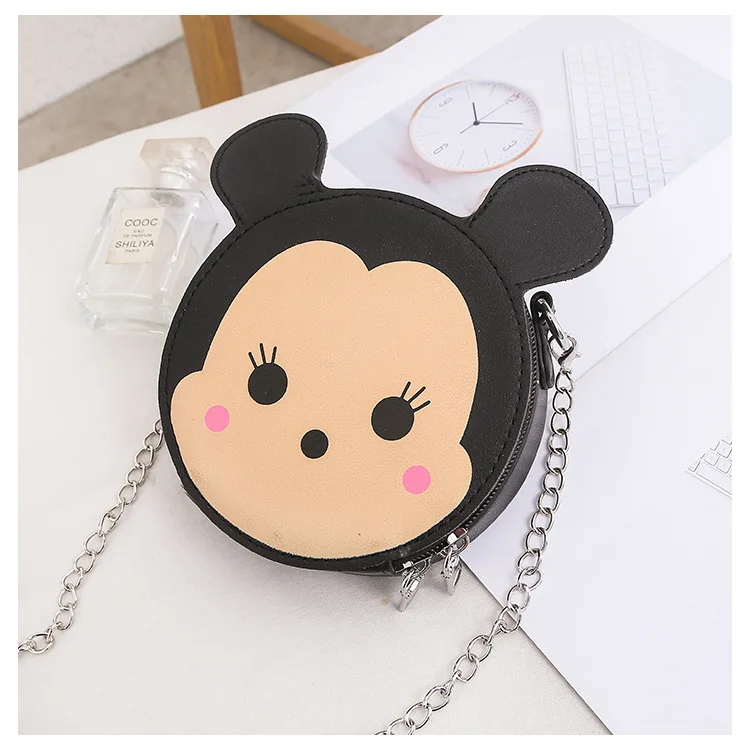 Disney лук Микки Маус сумка-кошелек для монет Минни мультфильм мальчик сумка модная девочка принцесса плечо дорожная сумка