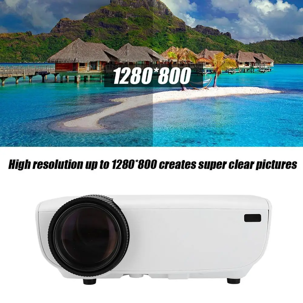 W50 портативный проектор мини домашний кинотеатр 3500LM 1280*800 разрешение для экрана 100