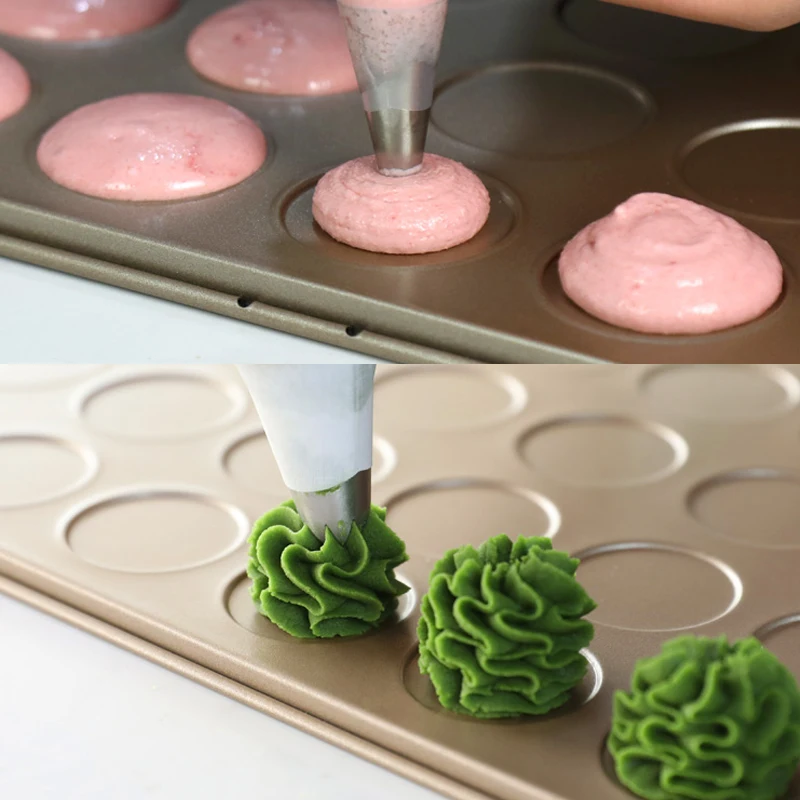 Non Stick Gold Cookies Macarons Baking pans Stainless steel DIY Biscuit Cake Bakeware Tools