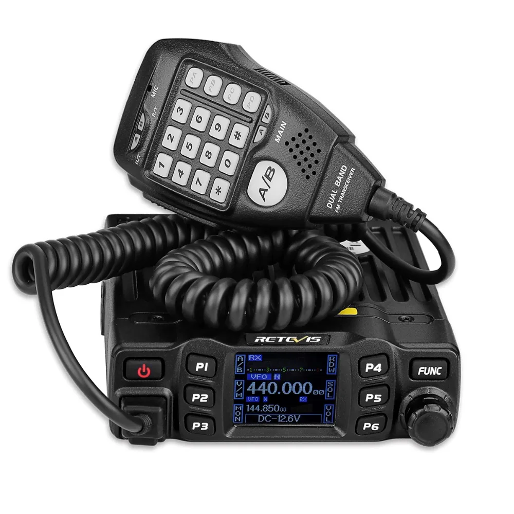 Retevis RT95 Мобильная Автомобильная рация VHF UHF Двухдиапазонная двухсторонняя рация 25 Вт 200CH DTMF TFT lcd Дисплей радиоприемник Amador+ MIC