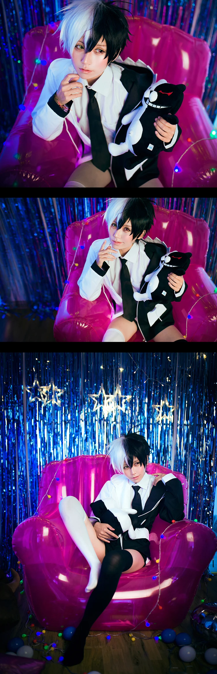 Высокое качество Danganronpa 2 конец Хоуп колледж хладнокровный Косплей Монокума костюм
