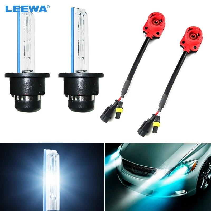 LEEWA Авто 35W D2S Ксеноновые HID лампы 4300 K 12000 + 2 шт адаптеры сменные # CA2078|hid bulb|xenon hid bulbd2s