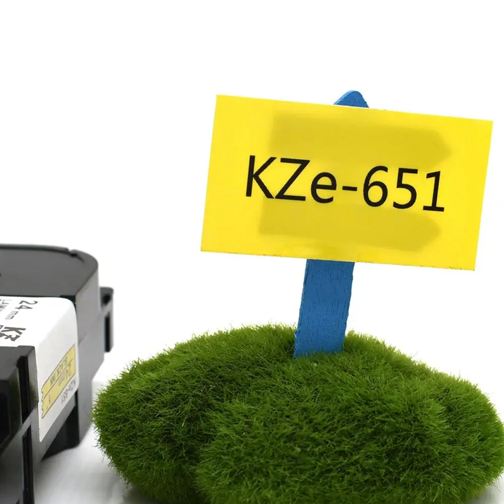 CIDY Tze 651 Tz651 черный на желтом ламинированном совместимом с P touch 24 мм фотомагнитная