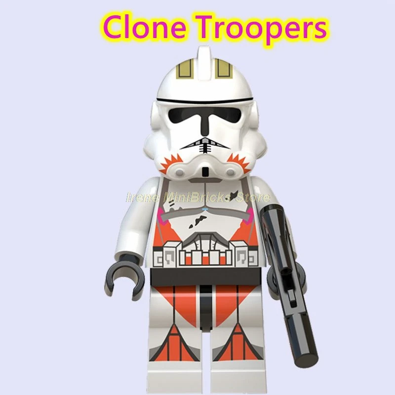 Clone Troopers Звездные Войны Изгой Один Jyn Cassian Andor K2SO StarWars Obi Wan Kenbobi первый заказ игрушки для детей звездные войны строительные блоки - Цвет: Clone Troopers