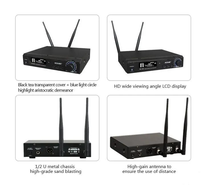 ACEMIC EX 100/GT 1 Pro UHF 100 M беспроводной электрогитара микрофон бас Keyborad барабаны скрипка
