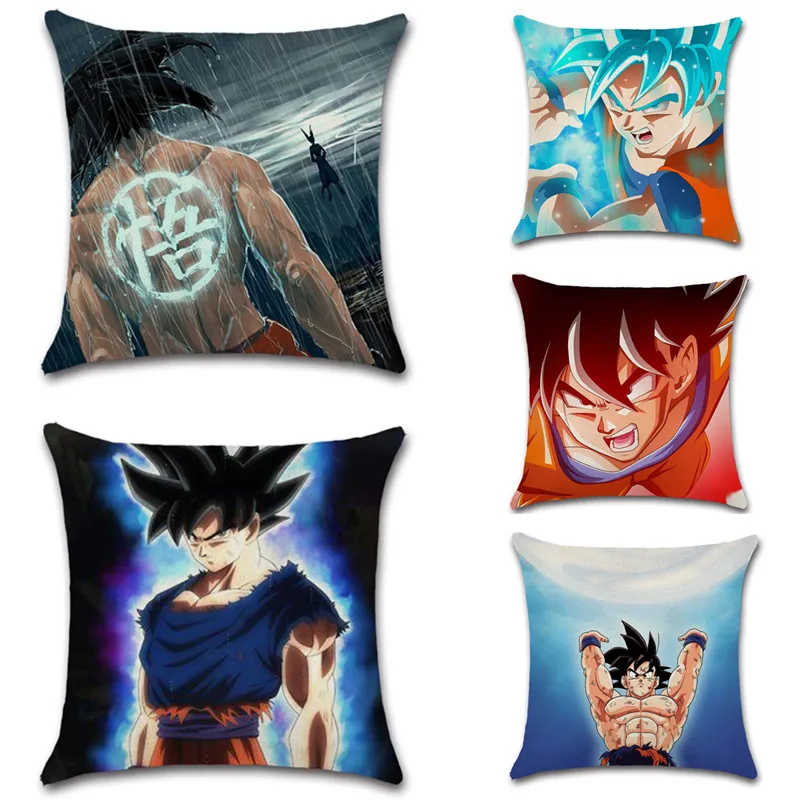Мультфильм Dragon ball Сон Гоку Чехлы вечерние декоративный стул магазин сиденья домашнее украшение для дивана дети друг подарок настоящее наволочка