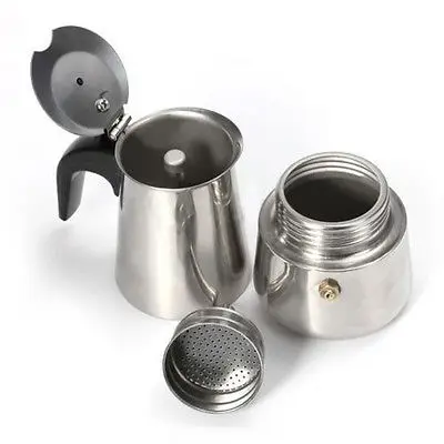 300 мл нержавеющая сталь Moka Express 6-cup Кофеварка плита эспрессо горшок Moka кофейник