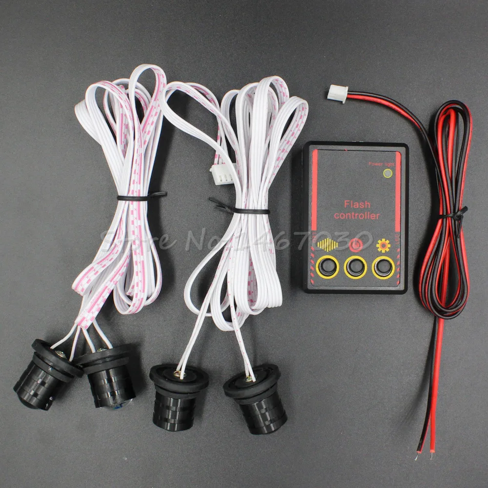 Бесплатная доставка 4 светодиодов автомобилей Грузовик Строб аварийного