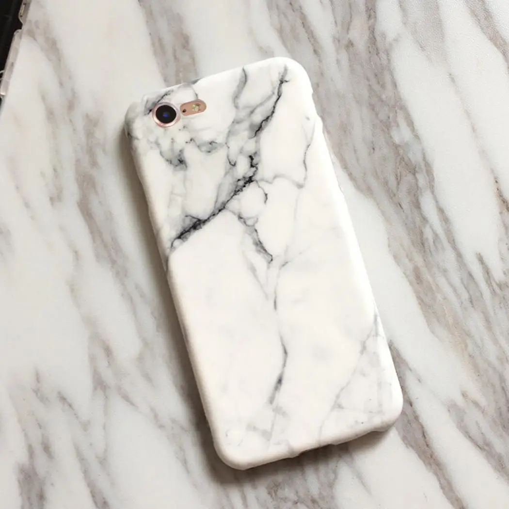 Мягкий чехол из ТПУ с мраморным лицевым покрытием для iPhone 6/6S 7/8 7 Plus/8 Plus X|Корпусы и