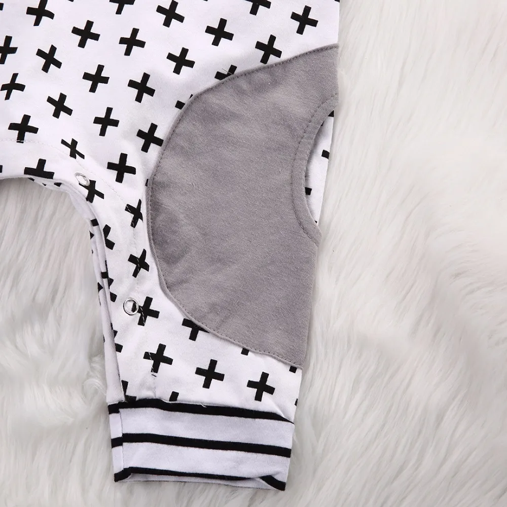 2019 модная одежда для маленьких мальчиков и девочек комбинезон с капюшоном