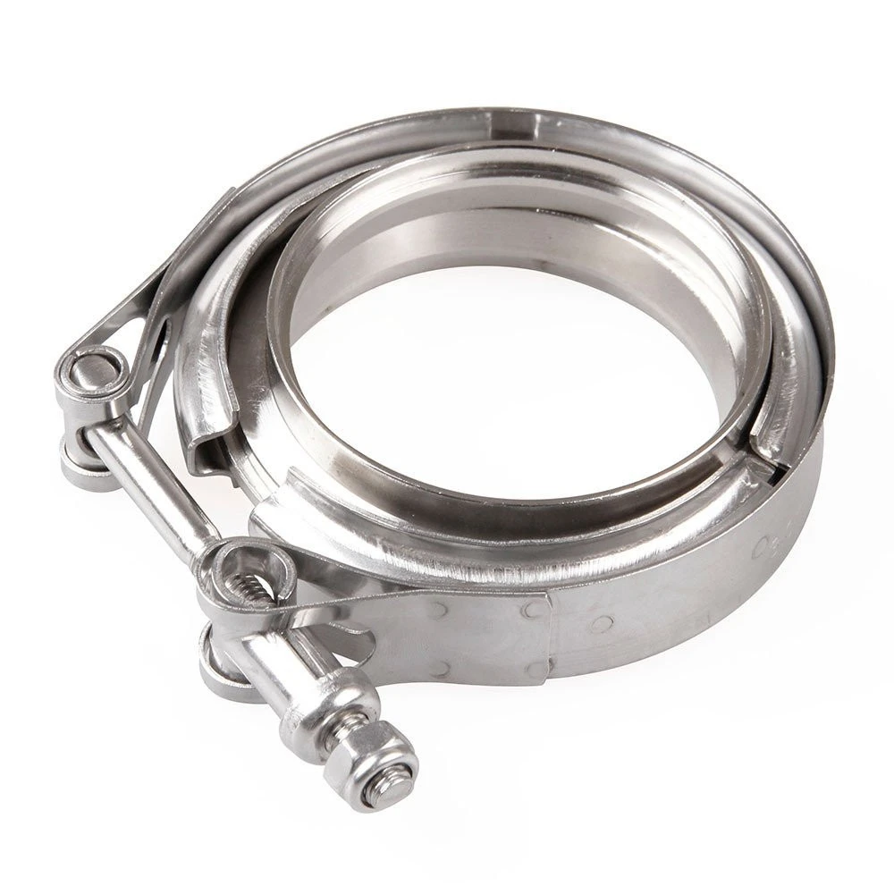 

2.5" V-Band Clamp With 2 Flange Fit For All Style Exhaust System Stainless Steel Turbo Exhaust Downpipe