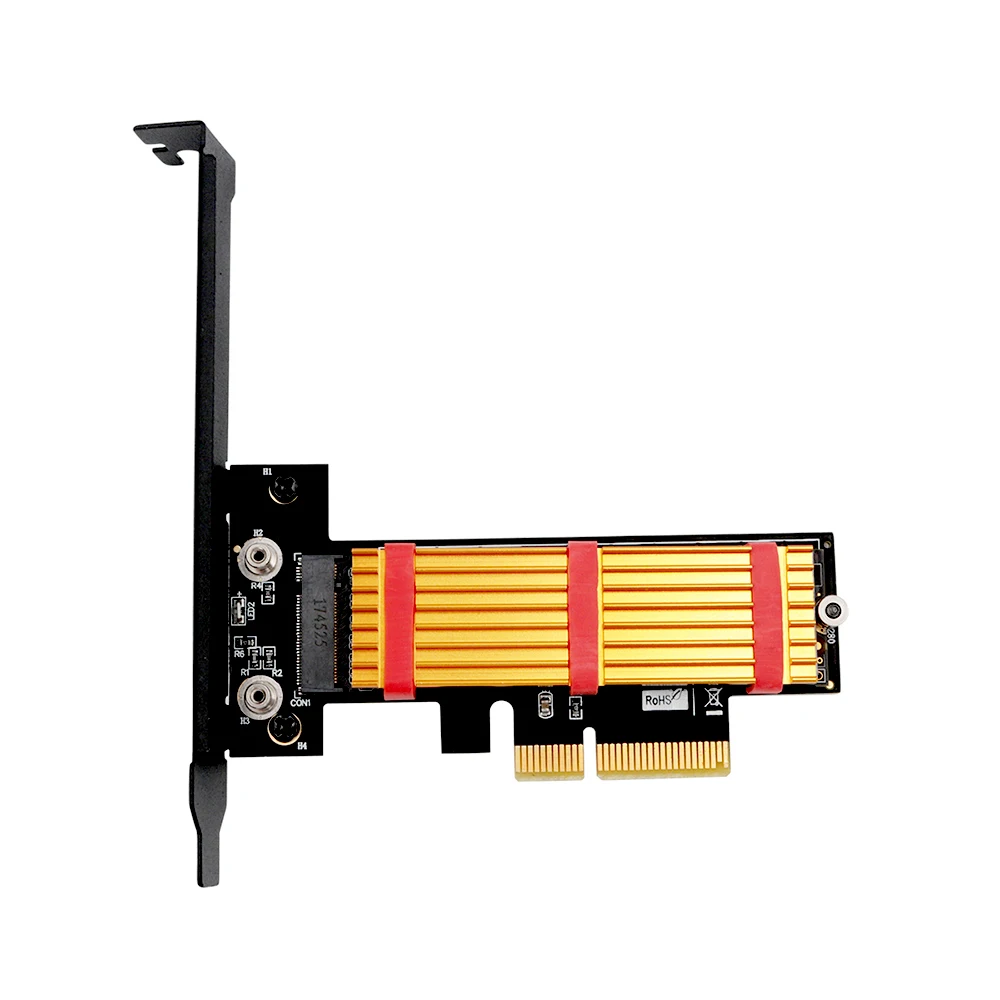 PCI Express 3 0x4 to M.2 NVMe SSD M2 PCIE Riser Card адаптер для 2242-2280 + низкопрофильный кронштейн