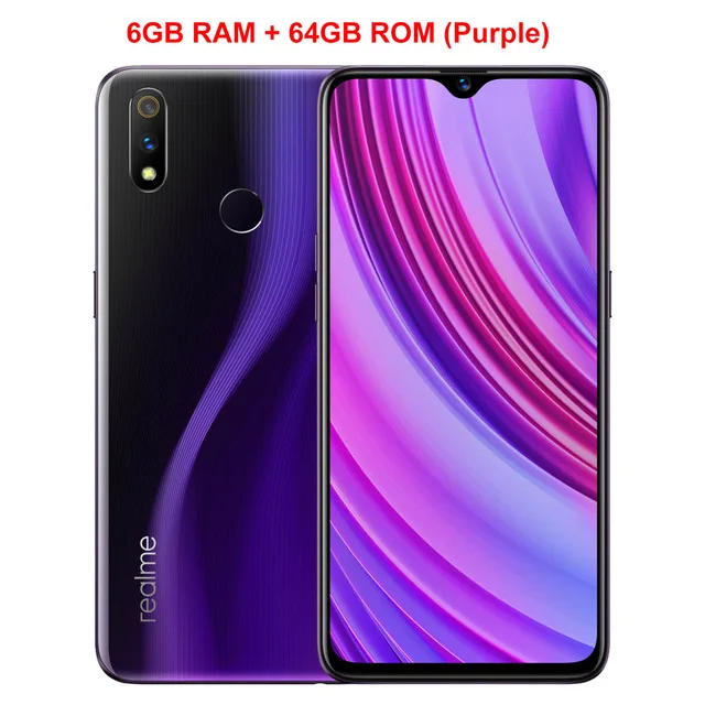 6G 64G purple Oppo Realme x lite, 4G LTE, 4 ГБ, 64 ГБ, Восьмиядерный процессор Snapdragon 710, экран 6,3 дюйма, 4045 мАч, двойная задняя камера, сотовый телефон - Цвет: 6G 64G purple