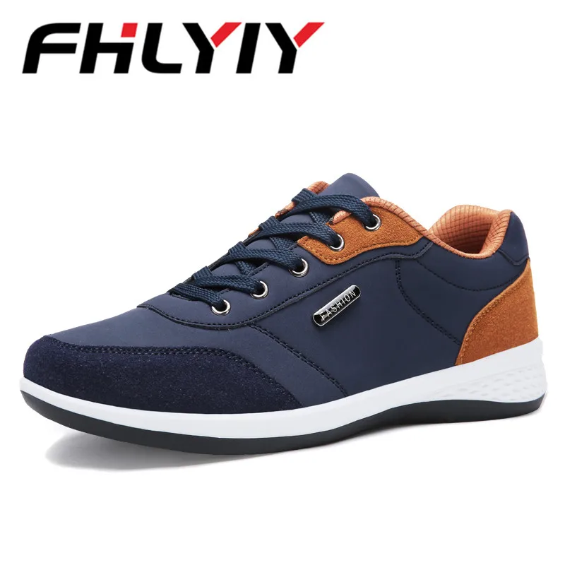 Mens Shoes Lace-Up Men Fashion Microfiber Leather Casual Brand Sneakers Winter FLats Zapatos De Hombre | Обувь