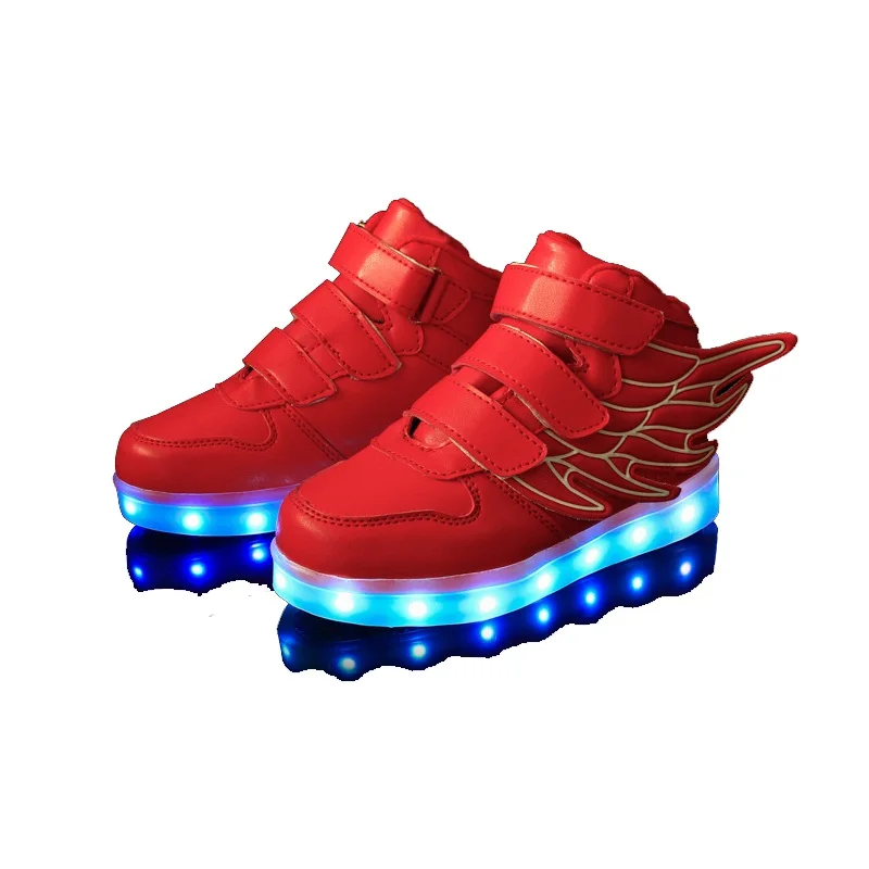 Осень 2017 г. новые крылья USB платной светодиодный дети света обувь|shoes shoes|shoe children