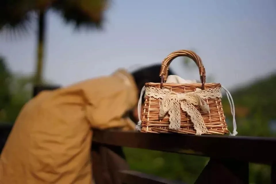 Весенне летний корейский Детский Мини Ручной Тканый ротанг корзина игрушка