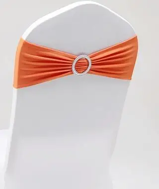 ORANGE Цветной стул шт. Бургундия 100 sash атласная бант на стул спандекс лайкра галстук бабочка подходят все стулья свадебный банкет отель украшение Вечерние - Цвет: ORANGE