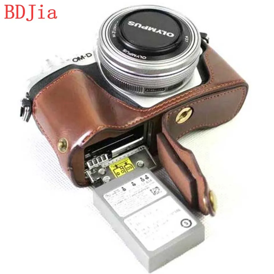 Модная сумка для камеры чехол Olympus EM10III EM10 MarkIII из искусственной кожи половинная