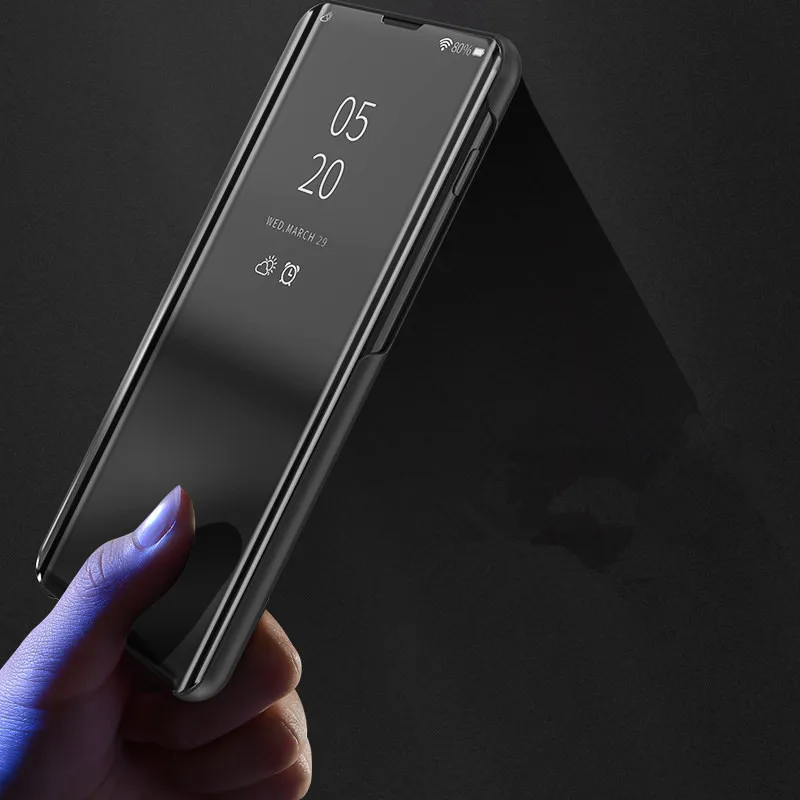 Ультратонкий чехол-книжка с зеркальным покрытием для LG V30 V40 V50 G8 |