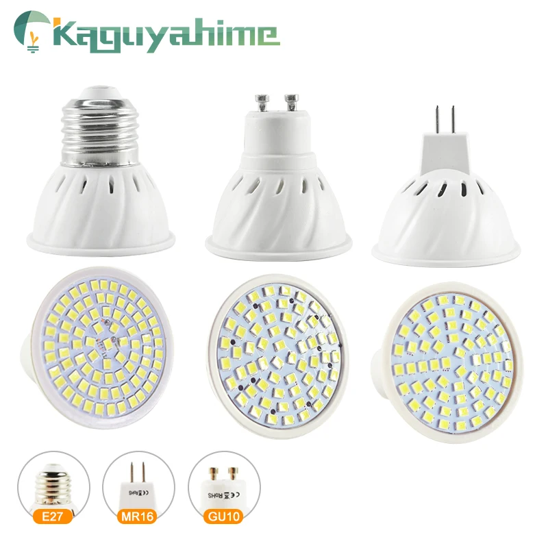 Kaguyahime 220 V E27 MR16 GU10 светодиодные лампы 240V 12V 220V Bombillas LED лампа пятно света SMD 2835 lampara