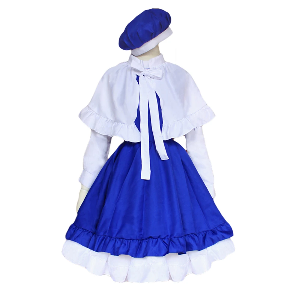 

Brdwn CARDCAPTOR SAKURA Girls Daidouji Tomoyo Singer Косплей Костюмы Лолита платье (платье + плащ + шляпа)
