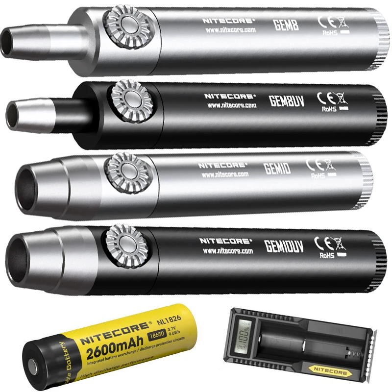NITECORE GEM8 GEM8UV GEM10 GEM10UV ЮВЕЛИРНЫЙ СВЕТ 800LM CREE XP L HI V3 светодиодный фонарик с 18650