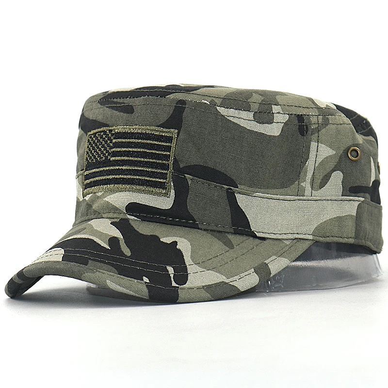 

US flag embroidery baseball cap cotton adjustable snapback hat men women fashion flat sports hats wholesale