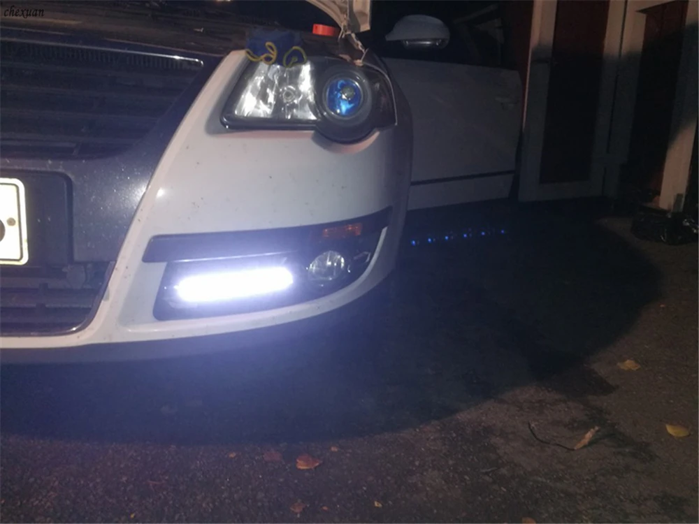 CSCSNL 2 шт. Автомобильные светодиодные дневные хосветильник Volkswagen VW Passat B6 2005 2006 2007