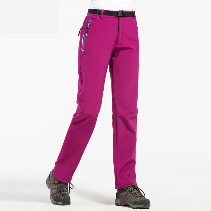 Women Fuchsia NUONKEO новые уличные походные брюки женские мужские зимние весенние водонепроницаемые флисовые спортивные лыжные треккинговые альпинистские ветрозащитные брюки PM12 - Цвет: Women Fuchsia