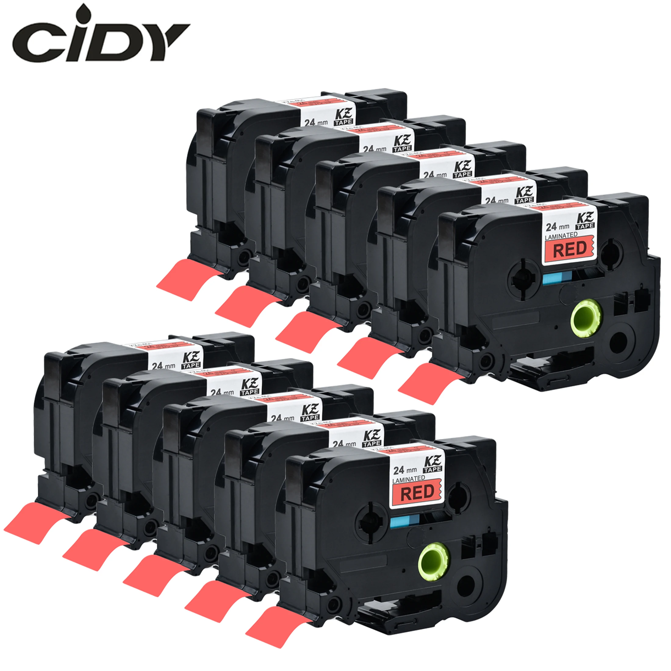 

CIDY, черный на красном, 10 шт., TZe451 TZe 451 TZ 451 TZ451