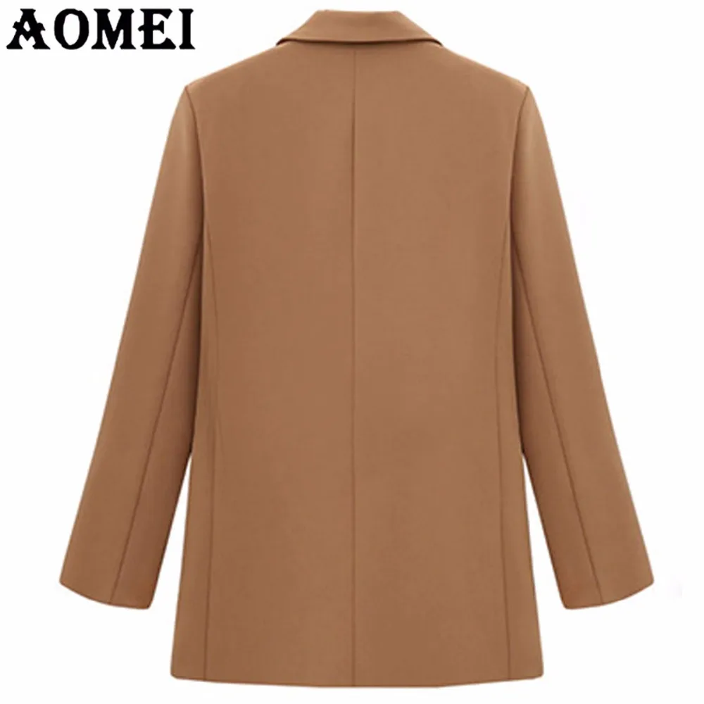 Весенний женский клубный пиджак верблюжьего оттенка повседневный модный костюм