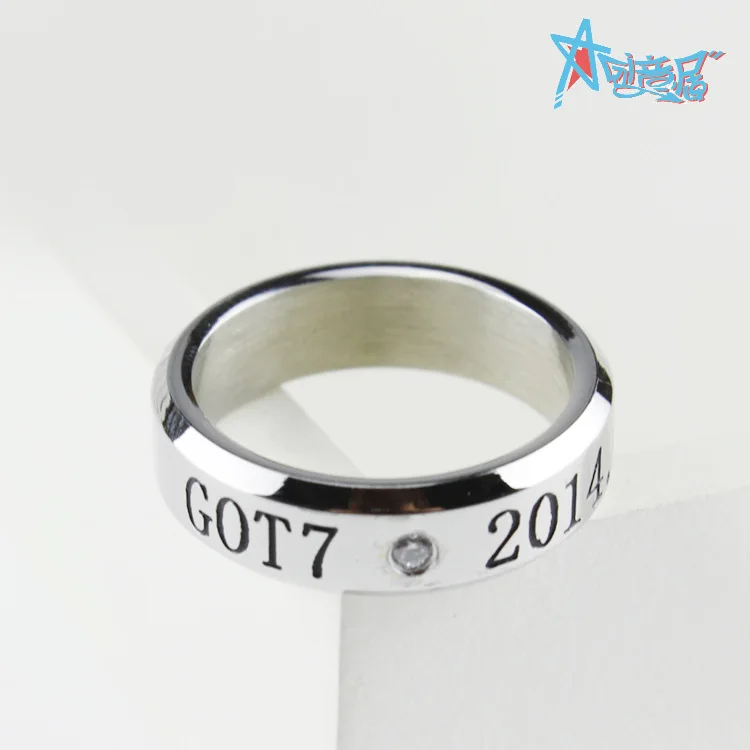 GOT7 K POP модные кольца из титановой стали Бесплатная доставка|rope|rope leatherrope ring |
