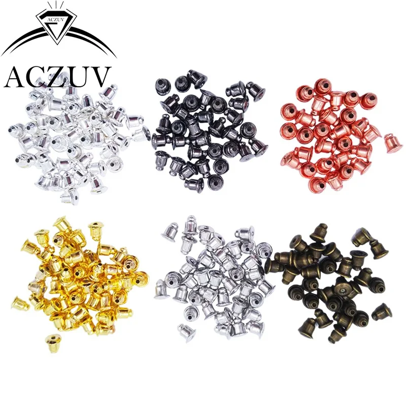5000pcs 5x6mm Metal Bullet Shaped Earring Backs Earring Stoppers Jewelry Findings Accessories CES001