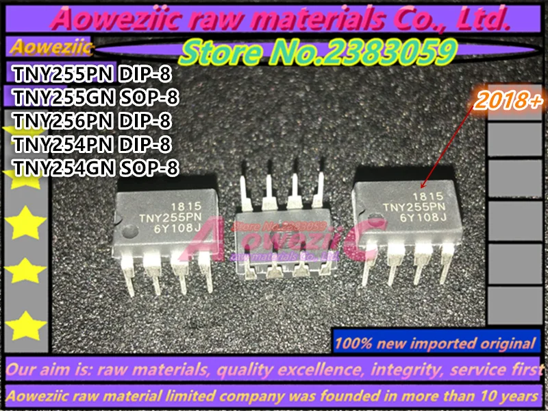 Aoweziic 2018 + 100 новый импортный оригинальный TNY254PN TNY255PN TNY256PN DIP-8 TNY254GN TNY255GN SOP-8 чип питания TNY254 TNY255