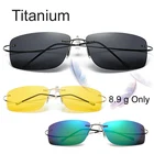 8,9g только в том случае, Титан без оправы HD Ночное видение очки поляризованные солнцезащитные очки для женщин памяти Зеркало для рыбалки, солнцезащитные очки Oculos Gafas De Sol