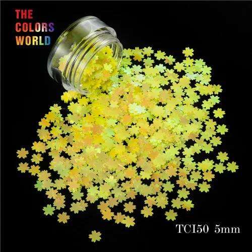 TCI50 200g TCT-051 вишневый цвет Shape12 Радужный перламутровый цвет 5 мм размер блеск для украшения ногтей макияж Facepaint DIY - Цвет: TCI50 200g