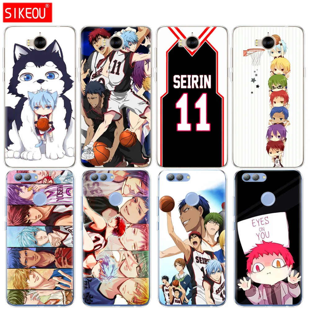 Силиконовый чехол для телефона huawei Y3 Y6 Y5 2 II 2017 nova 3e 2s LITE plus Kuroko no Basket kawaii Tetsuya