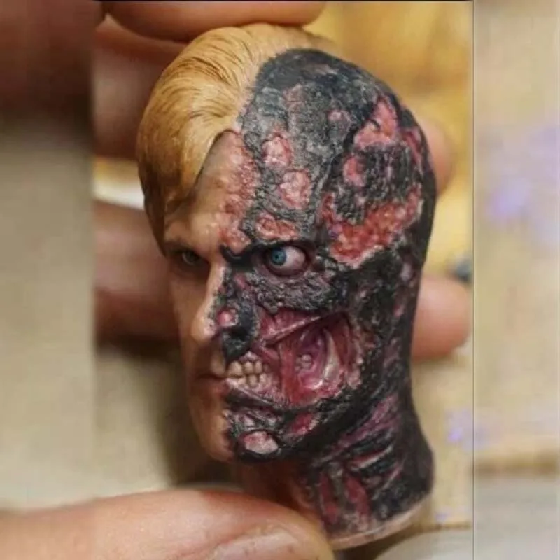 Модель мужской головы солдата двусторонняя масштаб 1/6 на заказ коллекция игрушек