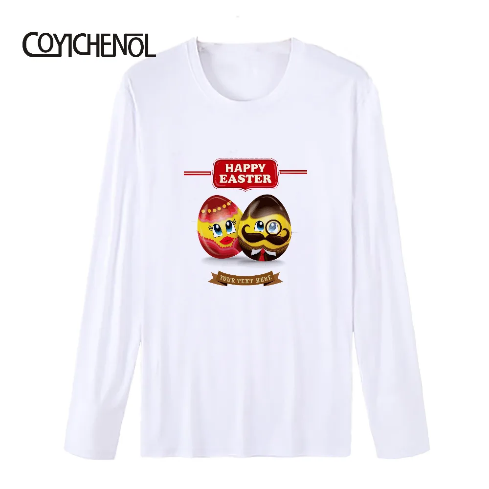 Весенне осенняя Футболка с принтом пасхального кролика женские модельные