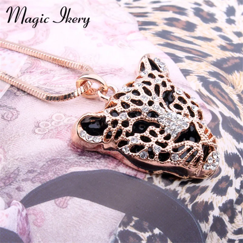 Женские и мужские короткие Колье Magic Ikery цепочка золотого цвета с леопардовым