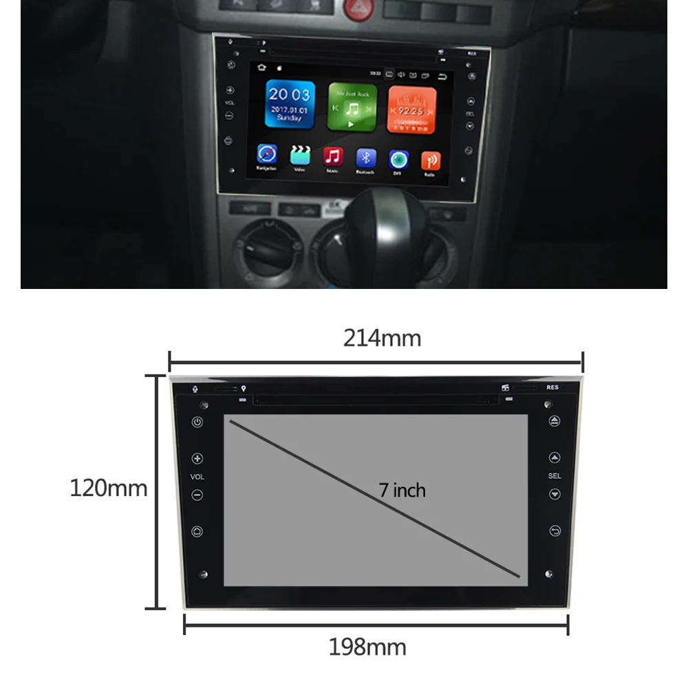 Автомагнитола Eunavi 2 din 4 ядра Android 9 0 GPS навигация стерео для Vauxhall Opel Astra H G Vectra Antara