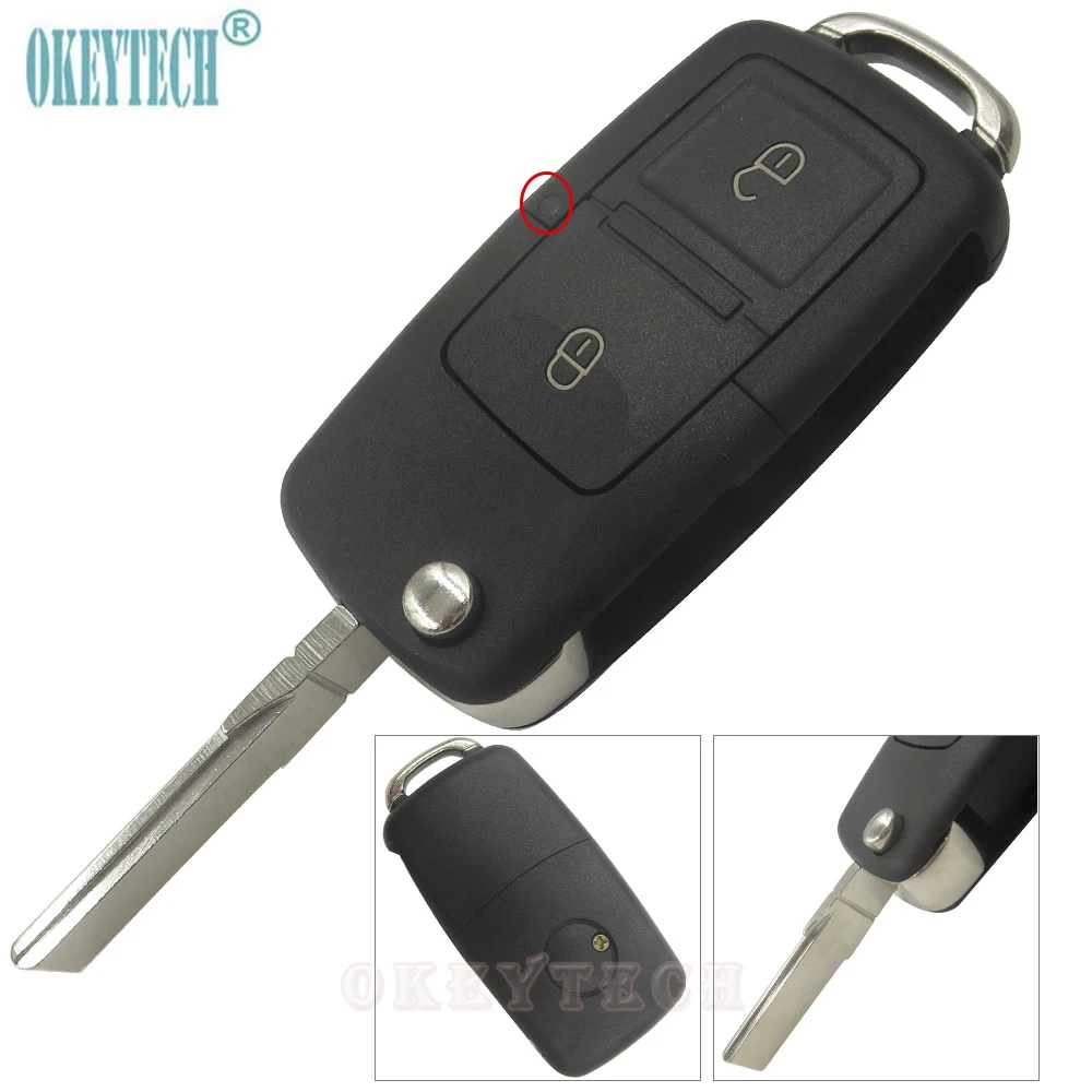 OkeyTech запасной откидной складной чехол для автомобильного ключа V W Volkswagen MK4 Bora Golf