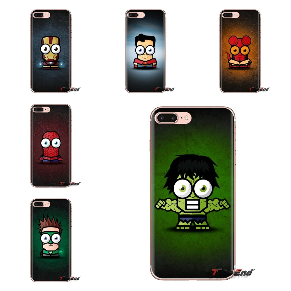 For Sony Xperia Z Z1 Z2 Z3 Z5 compact M2 M4 M5 C4 E3 T3 XA Huawei Mate 7 8 Y3II Super hero comics Transparent Soft Cases Covers |